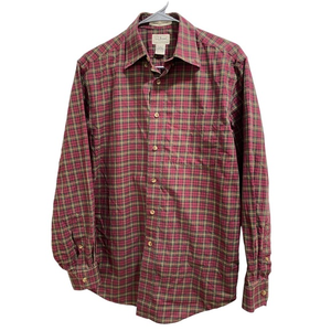 L.L.‎ Bean Button Down Long-sleeve Plaid Shirt. Wrinkle Resistant size Small Reg